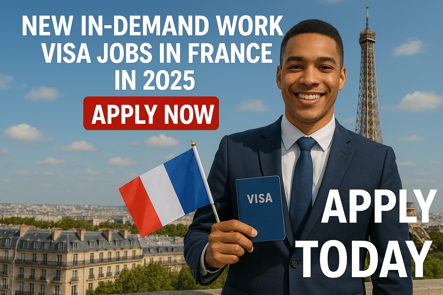 New In-Demand Work Visa jobs in France in 2025 – Apply Now